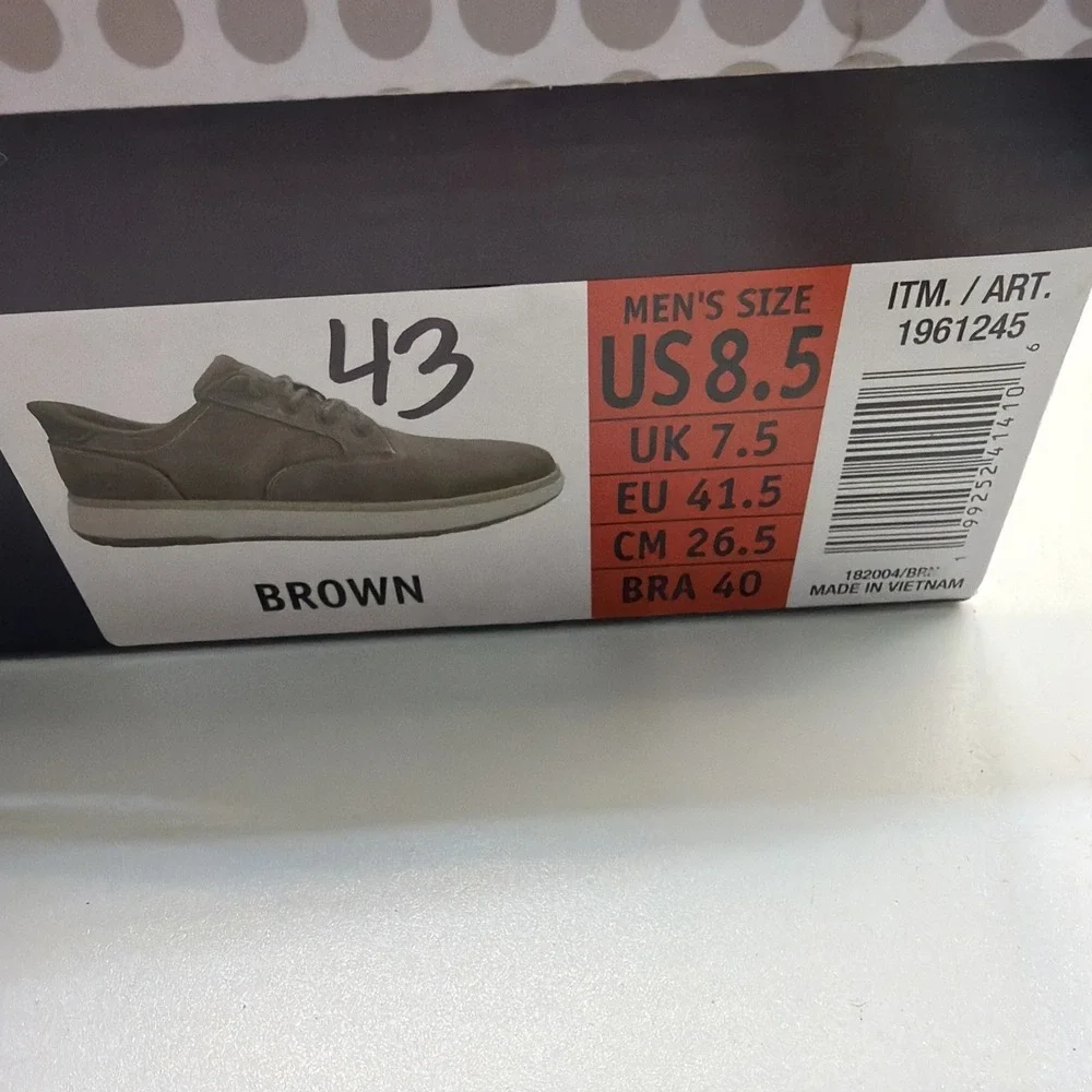 Skechers Swift Fit Shoes Hands-Free Mens Brown Relaxed Fit Memory Foam‎ Size 8.5